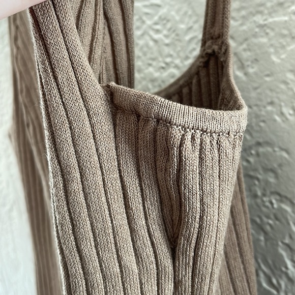 H&M tan knit tank dress with back slit NWOT, - Picture 10 of 11